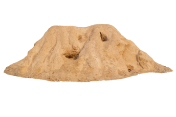Pile of sand in construction site isolated on white background included clipping path.