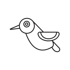  flying bird icon outline
