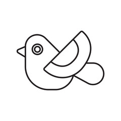  pigeons icon outline