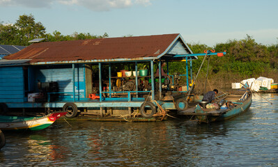 Fototapeta na wymiar Lake Sap. Cambodia, Prek Toal - Tonle Sap Biosphere Reserve.