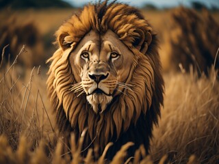 Lion King Portrait. King of the Jungle. 