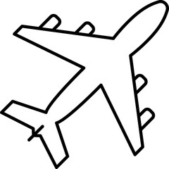 icon of an airplane vector