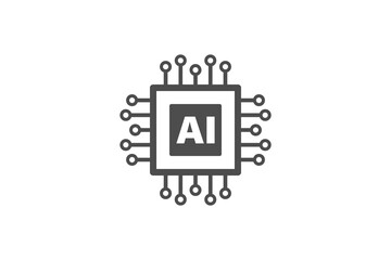 Artificial intelligence AI icon vector design