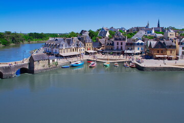 Auray Saint Goustan harbour panorama