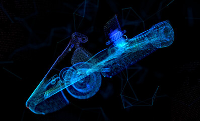 Go kart, kart racing. Light effect particles background. Graphic concept, design