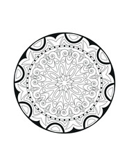 Mandala for adult or children's coloring book	