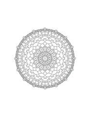 Mandala for adult or children's coloring book	