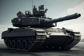Fototapeta na wymiar russian tank t 34 created with Generative AI technology