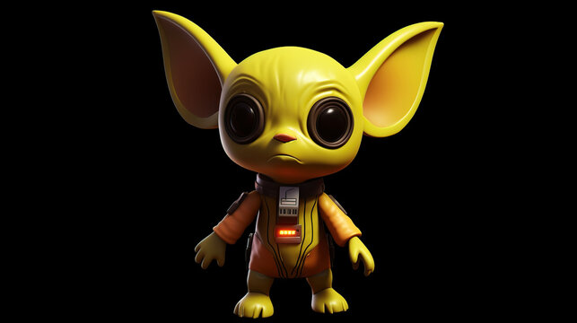 3d rendered illustration of a cartoon android