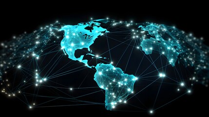 global network, illustration