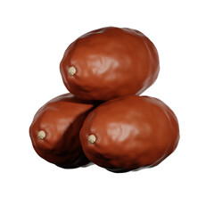 Ramadan Dates Fruit 3d Icon Illustration