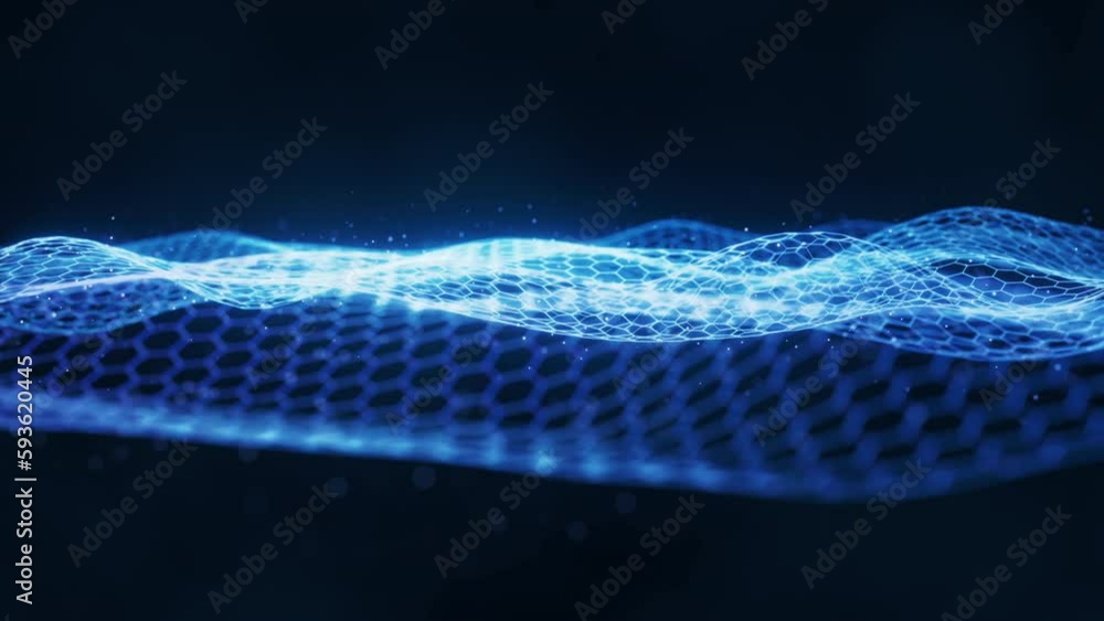 Aufkleber digital hexagonal graphic background, 3d rendering.
