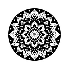 Create a Unique Floral Design with a Mandala Pattern Vector