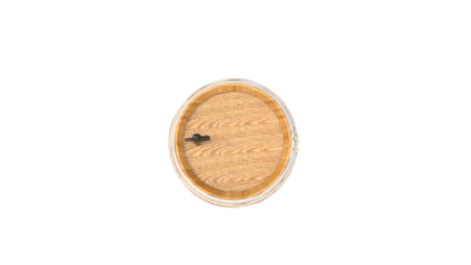 Wooden barrel isolated on white background