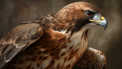 Closeup of a hawk by generative AI