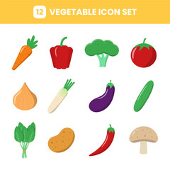 set of vegetables isolated