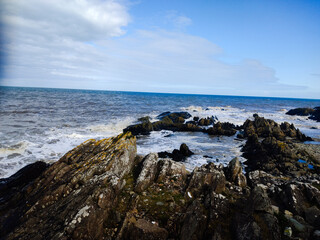 Obraz premium Irish coast with rough sea