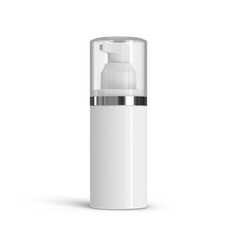 Blank Airless Pump Container Cosmetic Dispenser Bottles 3D-Rendering
