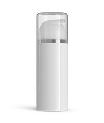 Blank Airless Pump Container Cosmetic Dispenser Bottles 3D-Rendering