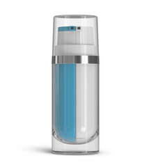 Blank Airless Pump Container Cosmetic Dispenser Bottles 3D-Rendering