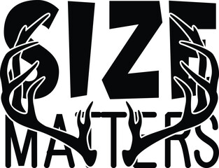 Size Matters typography tshirt and SVG Designs for Clothing and Accessories
