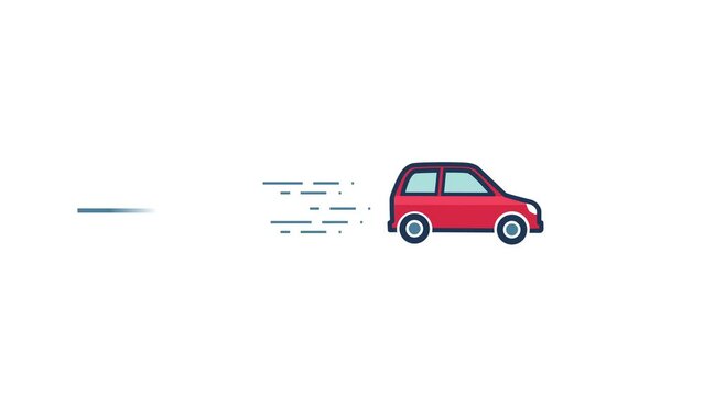 Fast car vector style animation