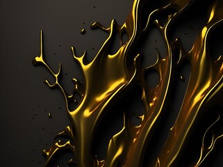 golden melted drip texture background for premium feel. ai generative