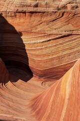 Vertical shot of Coyote Buttes (The Wave) and the Vermilion Cliffs National Monument in Arizona, USA