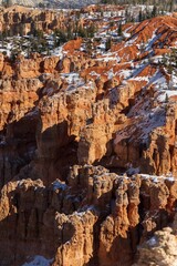Fototapeta na wymiar Beautiful view of red rock formations in Bryce Canyon National Park, Utah, United States
