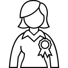 Best Employee Line Icon