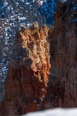 Beautiful view of red rock formations in Bryce Canyon National Park, Utah, United States