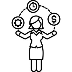 Business Administration Line Icon 