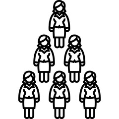 Business Pyramid Structure Line Icon
