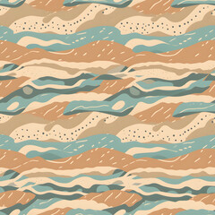 Seamless Sand / Beach Pattern - Generative AI