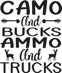 Camo and bucks ammo and trucks SVG