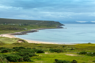 Fototapeta na wymiar View of Red point beach near Gairloch in North West Highlands, Scotland UK