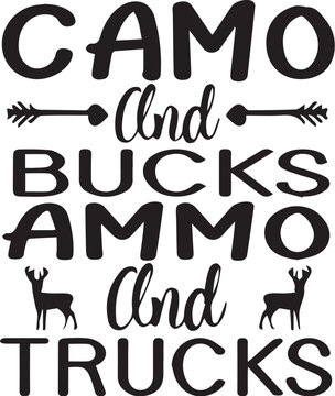 Camo And Bucks Ammo And Trucks SVG