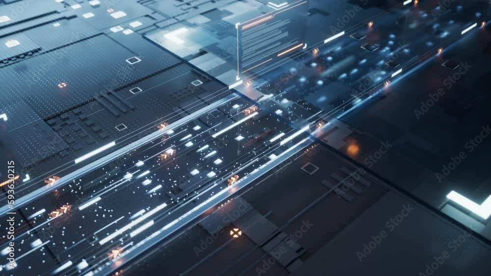 Poster digital screen with cyberspace background, 3d rendering.