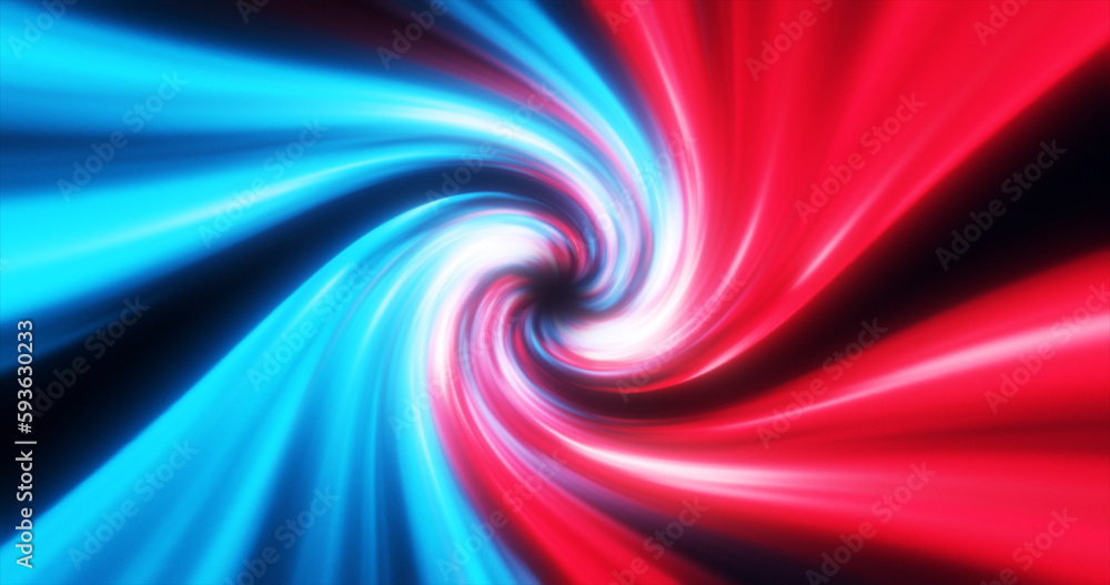 Poster abstract blue red swirl twisted abstract tunnel from lines background