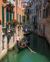 Side street in the lagoon city of Venice