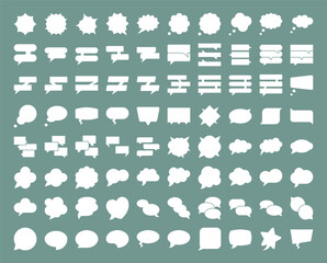 Speech balloons set, flat style vector illustration