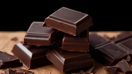 chocolate pieces on a plate