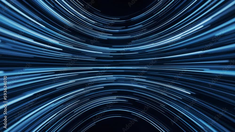 Poster flowing lines with digital cyberspace, 3d rendering.