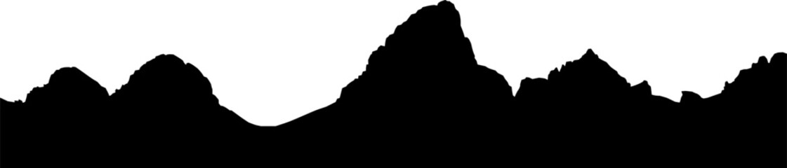 Grand Teton USA silhouette vector - obrazy, fototapety, plakaty