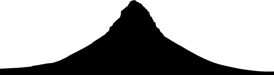 Kirkjufell mountain iceland silhouette vector