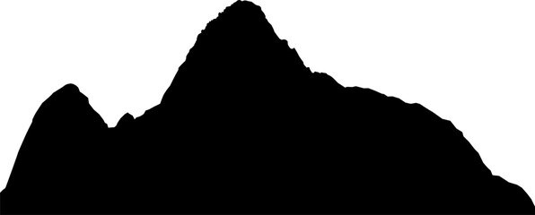 Huayna Picchu Peru silhouette vector - obrazy, fototapety, plakaty