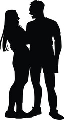 silhouette of a girlfriend 