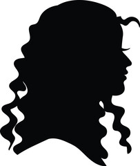 silhouette of a girl face design.