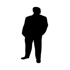 Silueta de hombre con traje de etiqueta