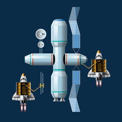 The space station will serve as a service center for space tourism and exploration.
